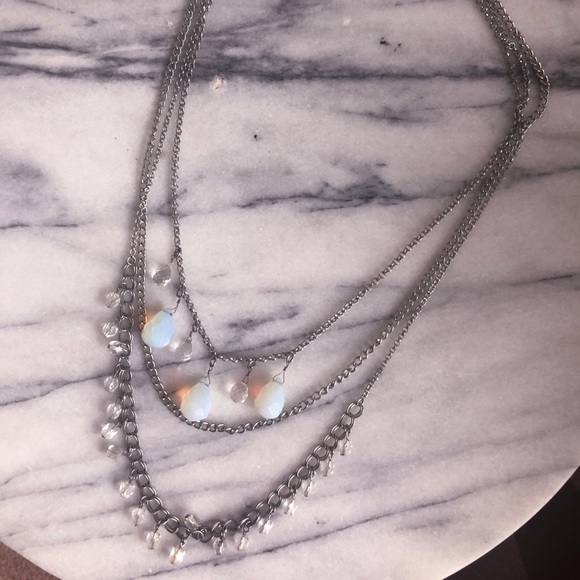 American Eagle Outfitters Jewelry - Multi silver chain necklace